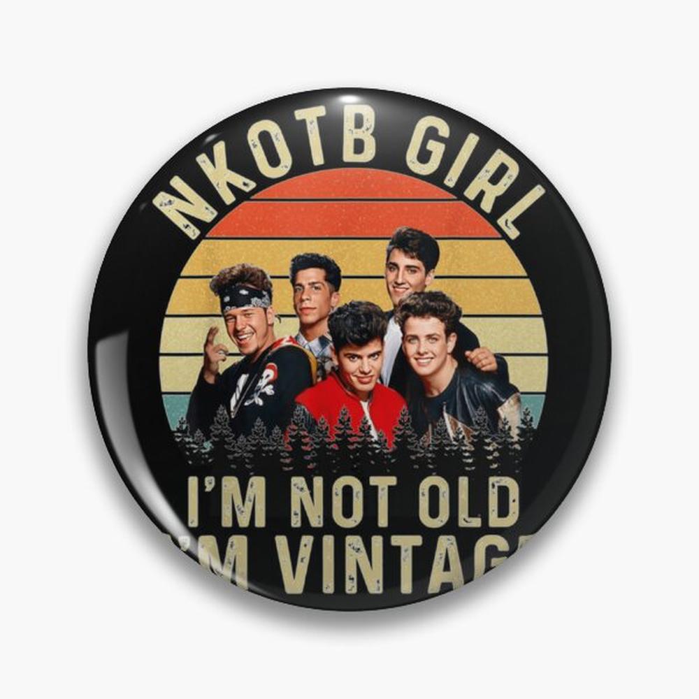 Tuxedo Lapel Pin - Retro NKOTB Girl I'm NOT Old