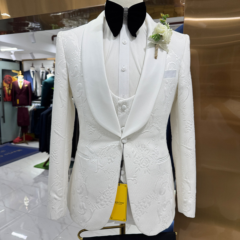 Men Formal Wear For Wedding - Men Wedding Suit White 3 Piece