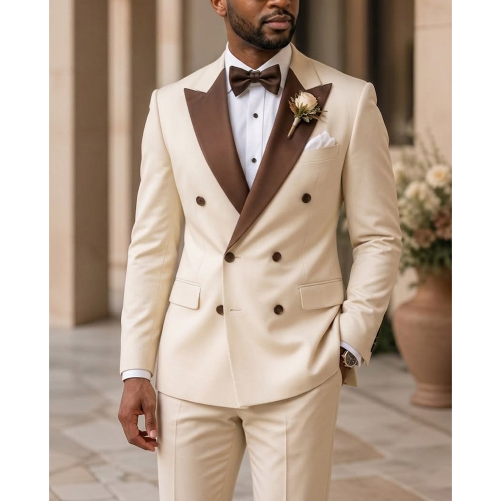 Men Formal Wear Fashion - Men Double Breasted Tuxedo Suit Fashion