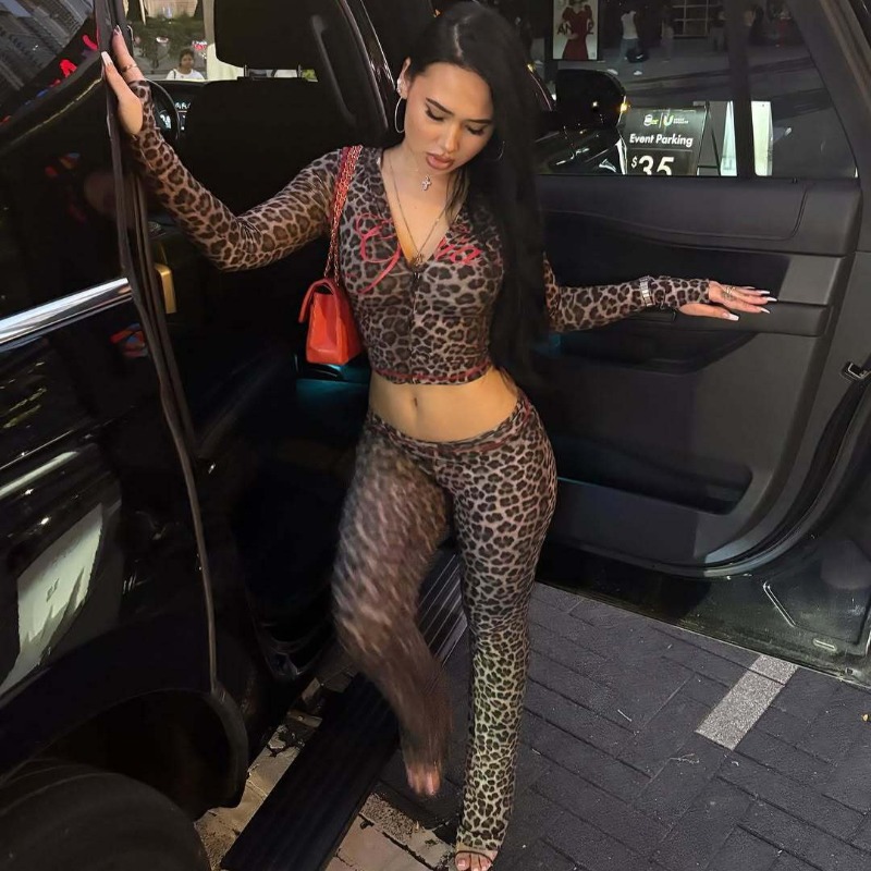 Newest Women Leopard‑Print 2‑P - Y2K Formal Wear Men review and price