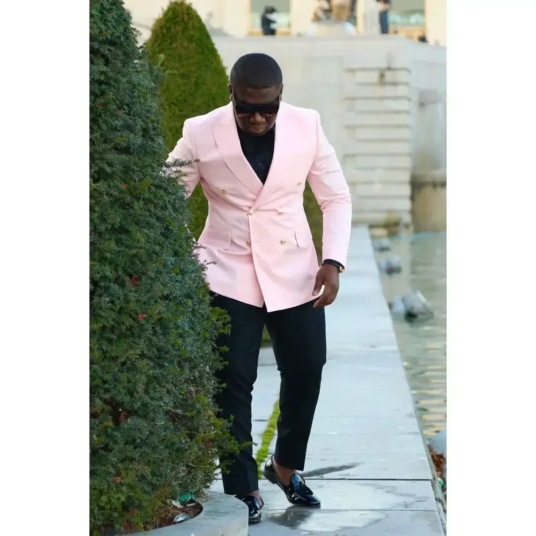 Double Breasted Men Suits Slim - Men Formal Wear Modern review and price