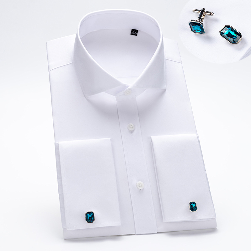 Luxury Windsor Collar Men's Co - Dress Shirt French Cuff review and price
