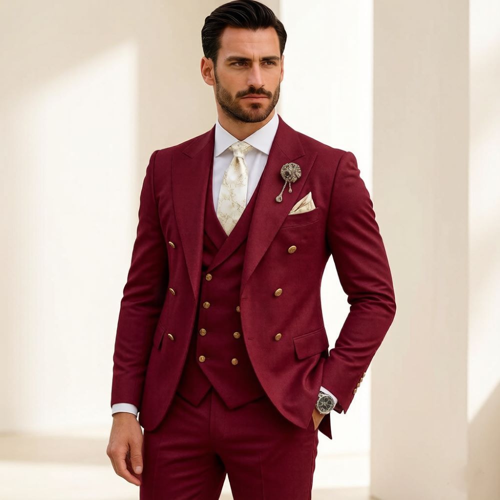 Men Ivory Wedding Suit Slim Fi - Men Formal Wear Modern review and price