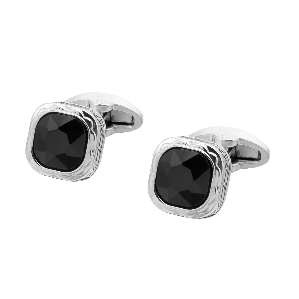 Black Gemstone French Cufflink - Dress Shirt French Cuff review and price