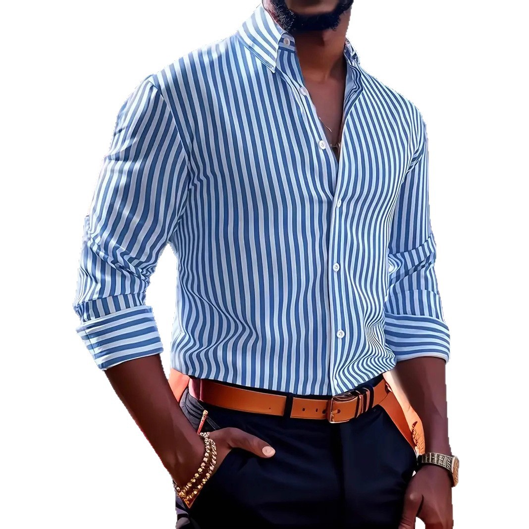 Men's slim-fit striped lapel l - Y2K Formal Wear Men review and price