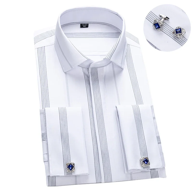 Men's Windsor Collar  Luxury B - Dress Shirt French Cuff review and price