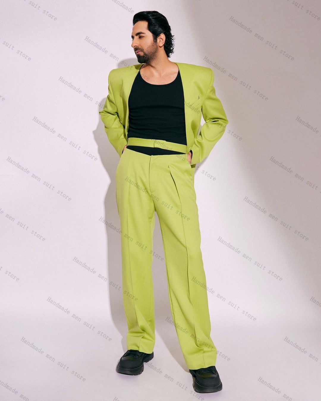 Fashion Green Men Suit Set 2 P - Men Formal Wear Fashion review and price