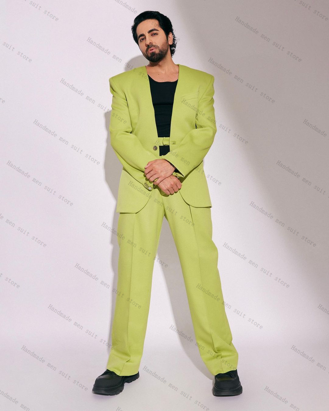 Fashion Green Men Suit Set 2 P - Men Formal Wear Fashion review and price