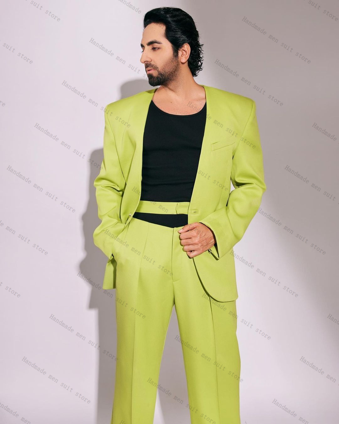 Fashion Green Men Suit Set 2 P - Men Formal Wear Fashion review and price