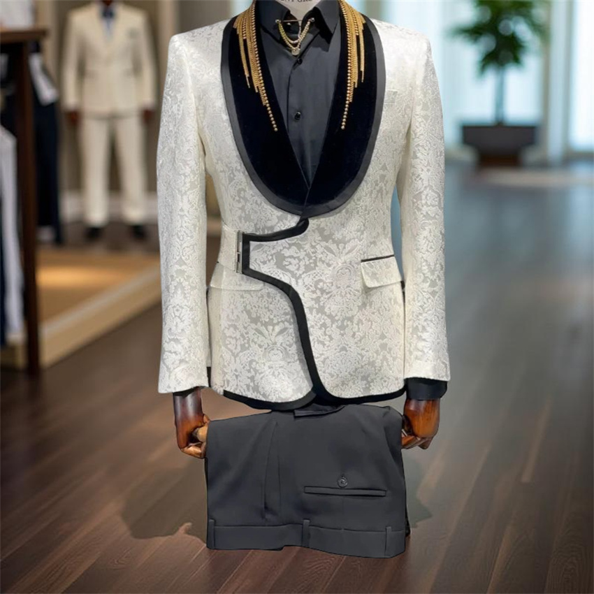 Floral Formal Wedding Tuxedo w - Men Formal Wear Fashion review and price