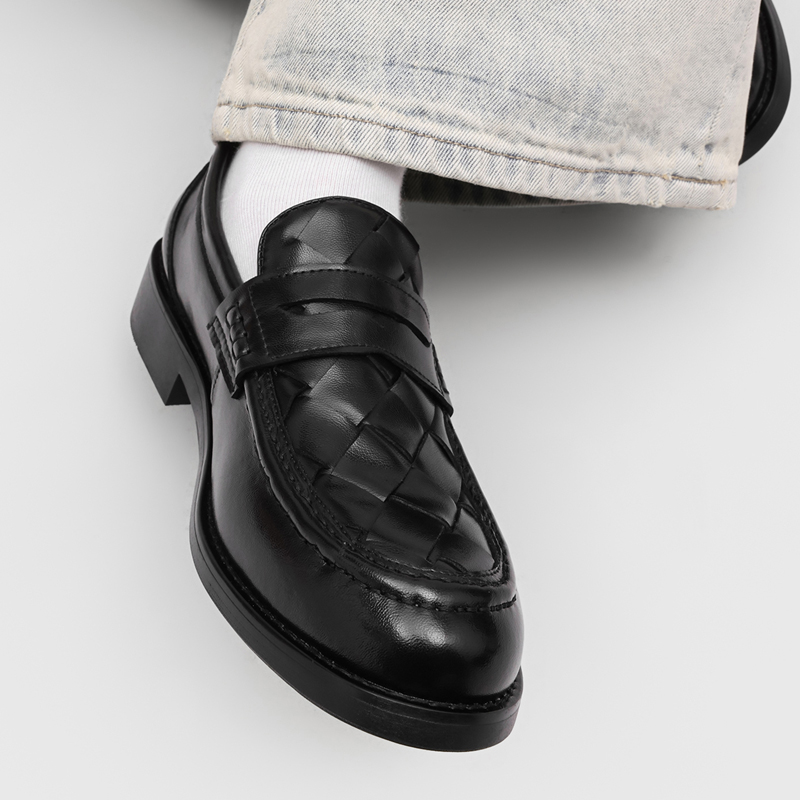 Men handmade woven penny loafe - Formal Men Daily Wear Shoes review and price