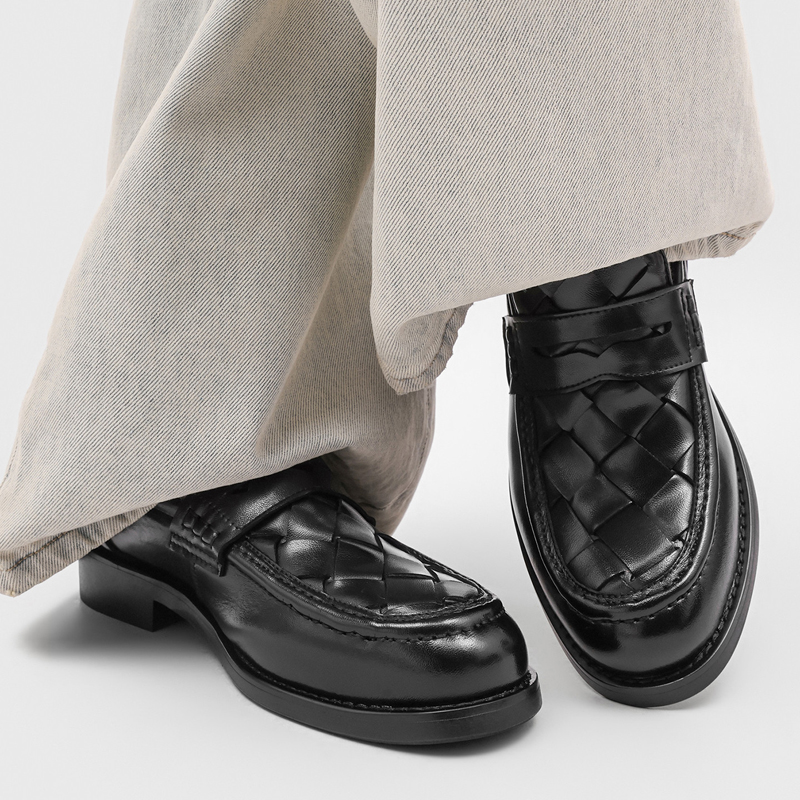 Men handmade woven penny loafe - Formal Men Daily Wear Shoes review and price