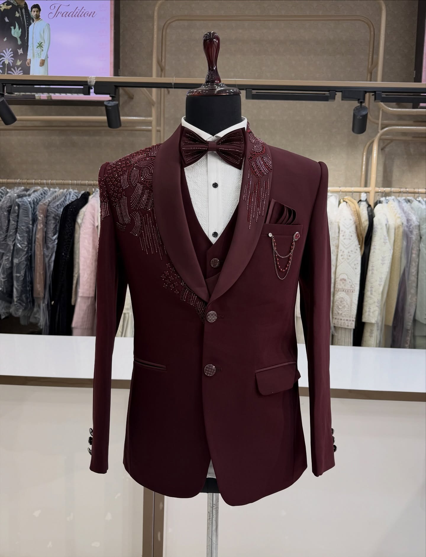 3 Pieces Groom Wedding Tuxedos - Men Formal Wear Modern review and price