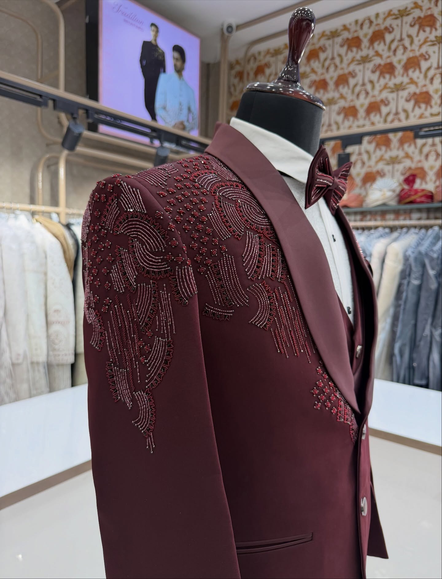 3 Pieces Groom Wedding Tuxedos - Men Formal Wear Modern review and price