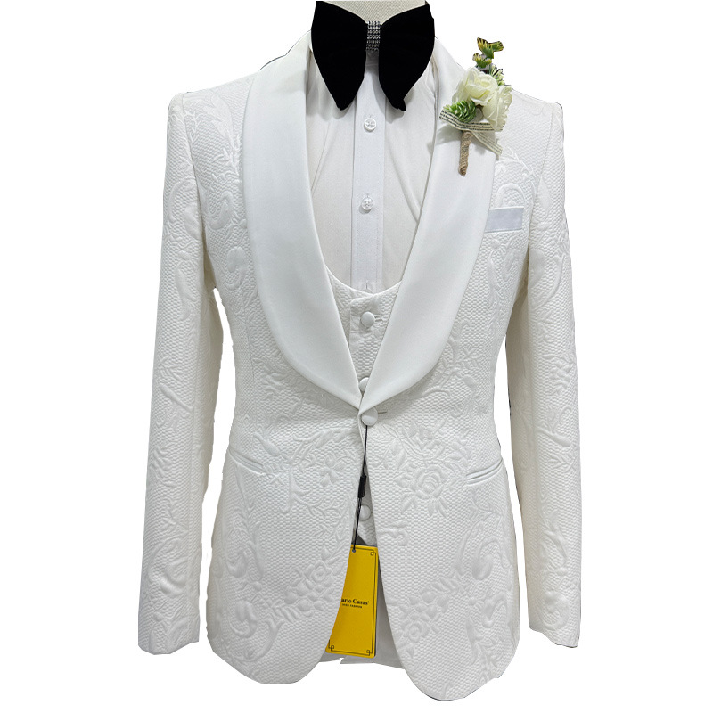 Men Wedding Suit White 3 Piece - Men Formal Wear For Wedding review and price