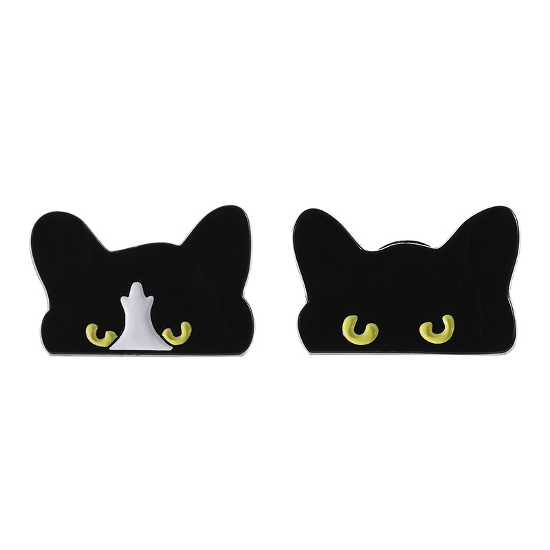 Cute Peeking Black Cat Enamel  - Tuxedo Lapel Pin review and price