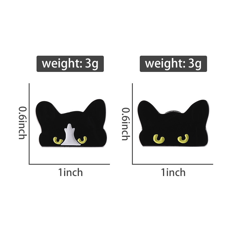 Cute Peeking Black Cat Enamel  - Tuxedo Lapel Pin review and price