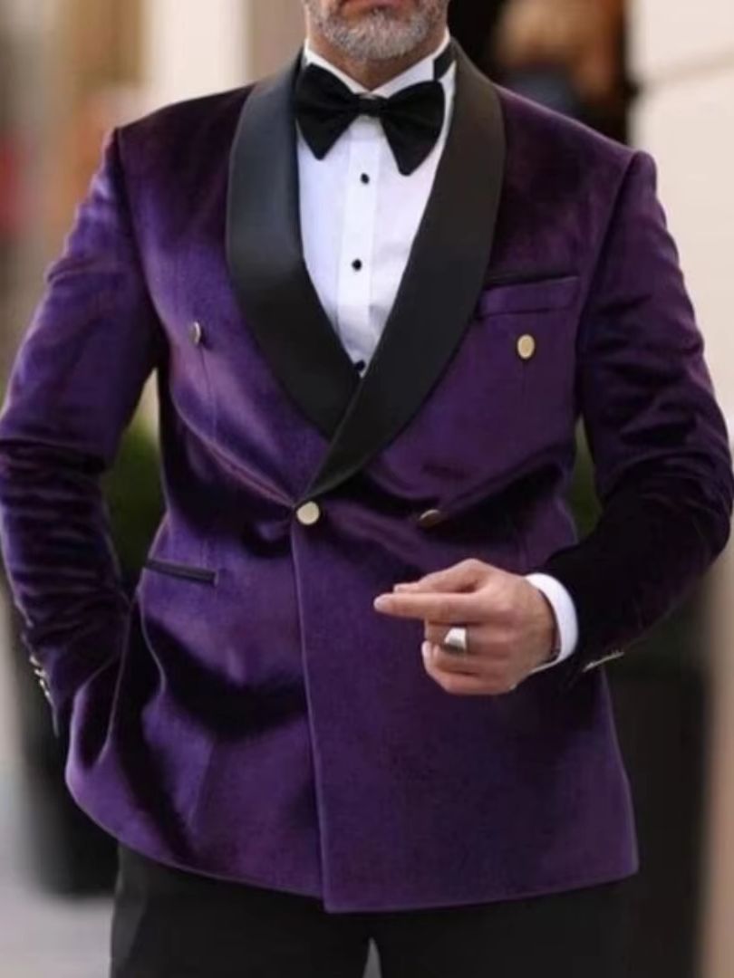 XS-6XL Velvet Wedding Men Suit - Formal Men Party Wear Jacket review and price