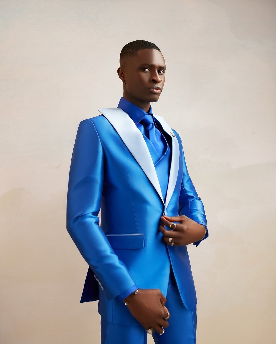 Satin Men Suit Set 3 Pcs Blaze - Men Formal Wear Modern review and price