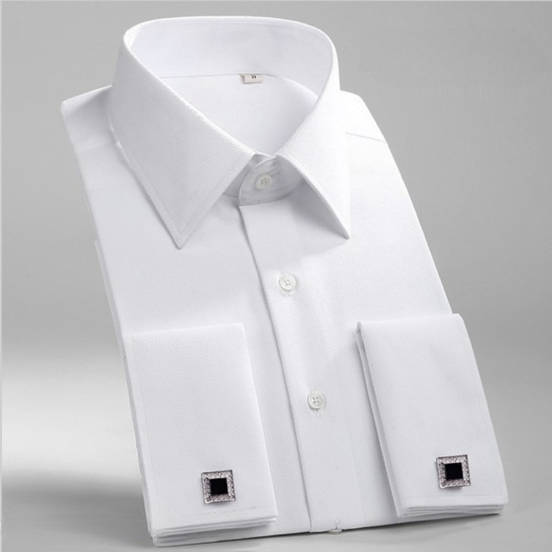 White Men's French Cuff Dress  - Dress Shirt French Cuff review and price