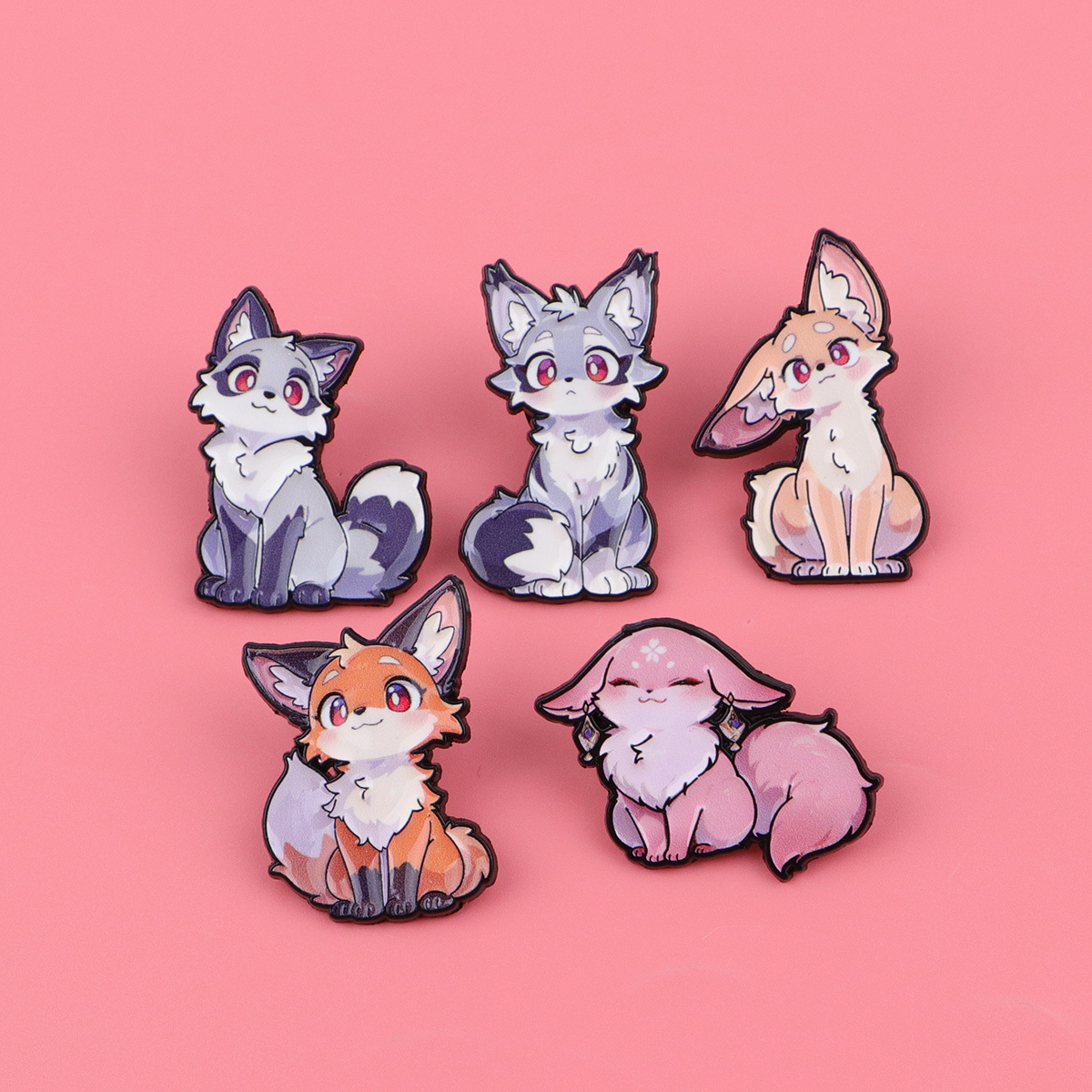 Cute Cartoon Fox Enamel Pins C - Tuxedo Lapel Pin review and price