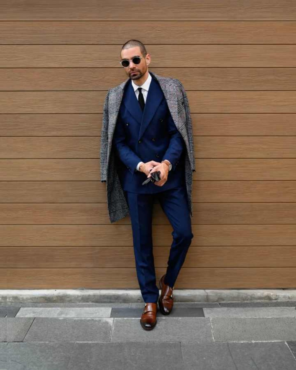 Modern Grid Woolen Blend Men O - Men Formal Wear Modern review and price