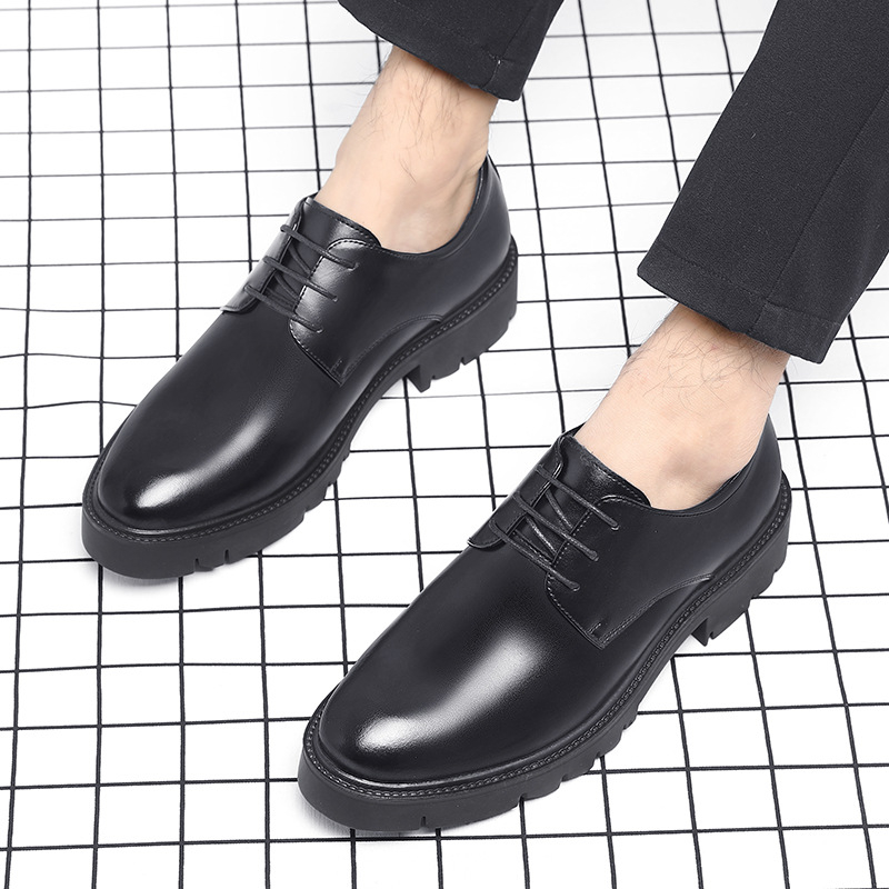 Mens Black Leather Lace Up Dre - Formal Men Daily Wear Shoes review and price