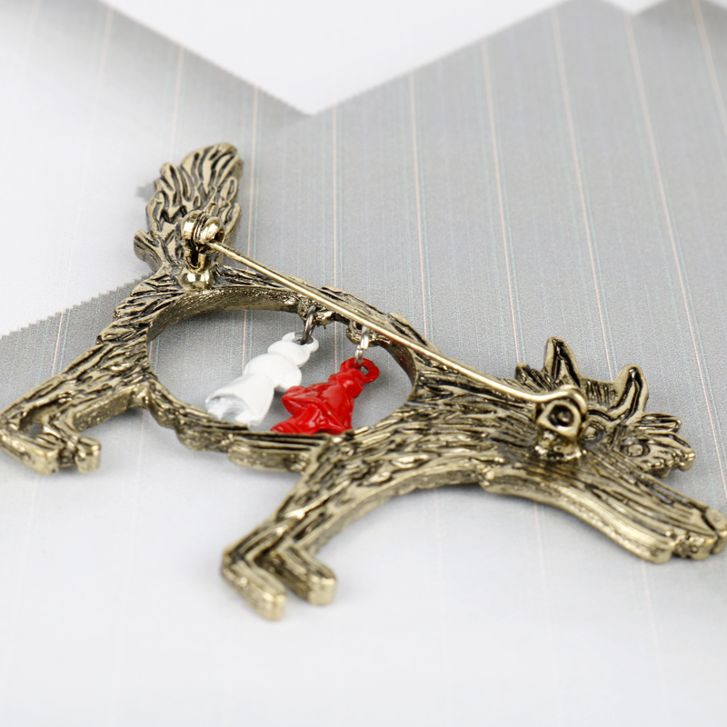 Vintage Wolf And Babies Little - Tuxedo Lapel Pin review and price