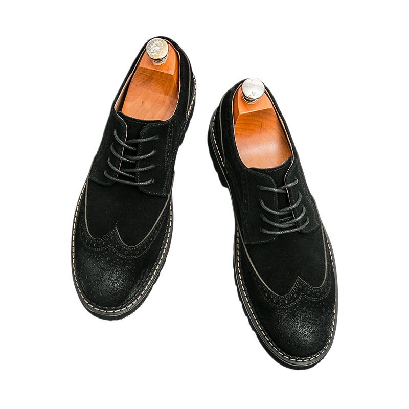 Men's Brown Suede Brogue Oxfor - Formal Men Daily Wear Shoes review and price