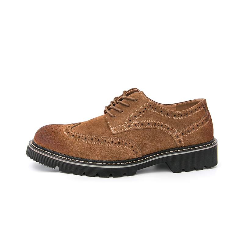 Men's Brown Suede Brogue Oxfor - Formal Men Daily Wear Shoes review and price